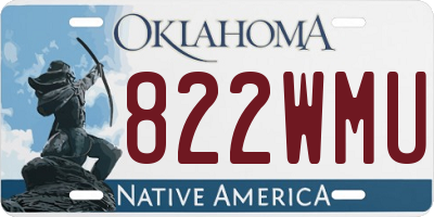 OK license plate 822WMU