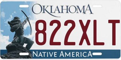 OK license plate 822XLT