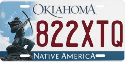 OK license plate 822XTQ
