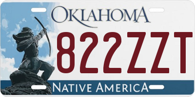 OK license plate 822ZZT