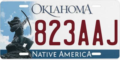 OK license plate 823AAJ