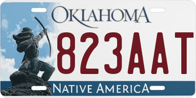 OK license plate 823AAT