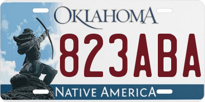 OK license plate 823ABA