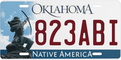 OK license plate 823ABI