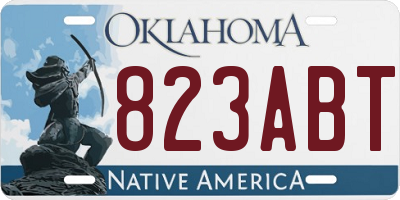 OK license plate 823ABT