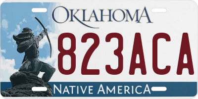OK license plate 823ACA