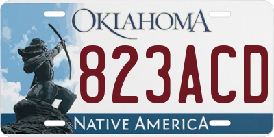 OK license plate 823ACD