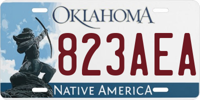 OK license plate 823AEA