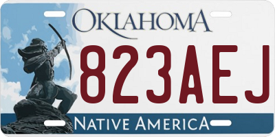 OK license plate 823AEJ