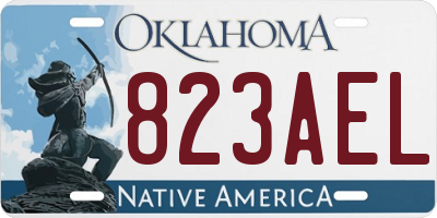 OK license plate 823AEL