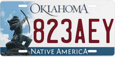 OK license plate 823AEY