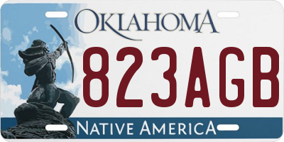 OK license plate 823AGB