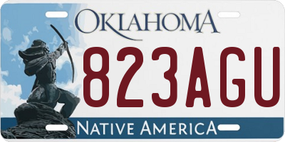 OK license plate 823AGU