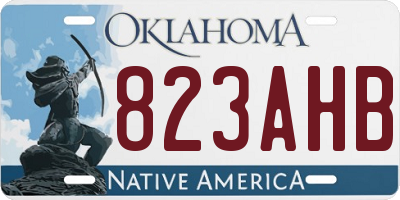 OK license plate 823AHB