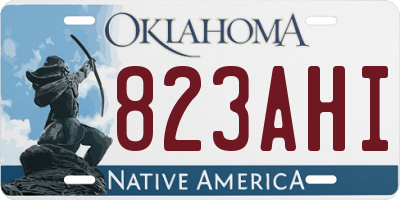 OK license plate 823AHI