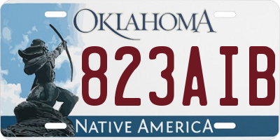 OK license plate 823AIB