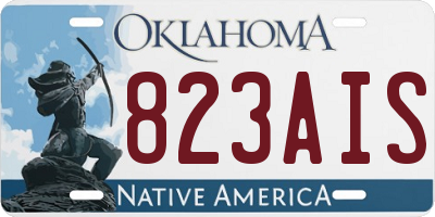 OK license plate 823AIS