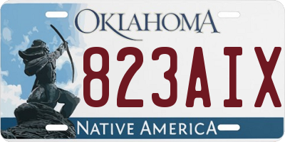 OK license plate 823AIX