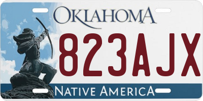 OK license plate 823AJX