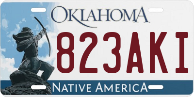 OK license plate 823AKI