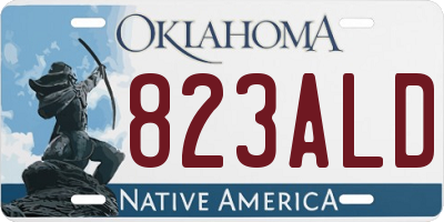 OK license plate 823ALD