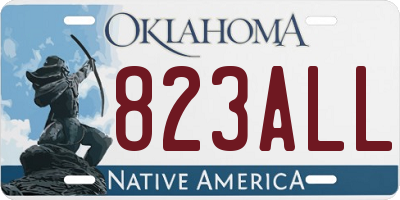 OK license plate 823ALL