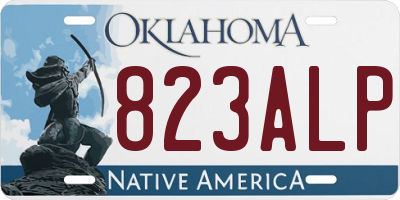 OK license plate 823ALP