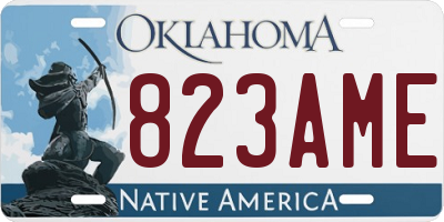 OK license plate 823AME