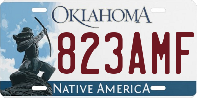 OK license plate 823AMF