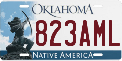 OK license plate 823AML