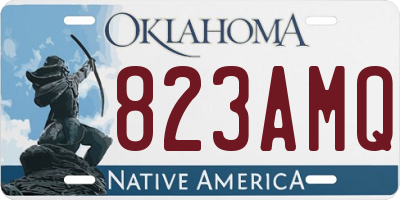 OK license plate 823AMQ