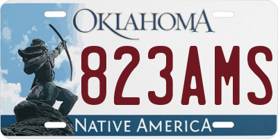 OK license plate 823AMS