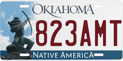 OK license plate 823AMT