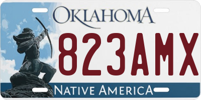 OK license plate 823AMX