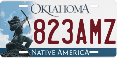 OK license plate 823AMZ