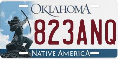 OK license plate 823ANQ