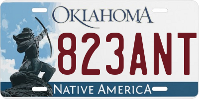 OK license plate 823ANT