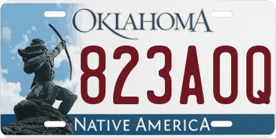 OK license plate 823AOQ