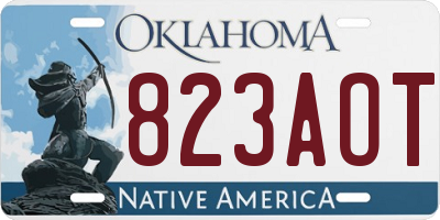 OK license plate 823AOT