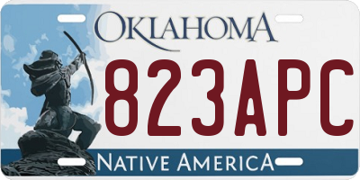OK license plate 823APC