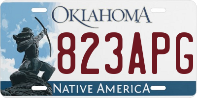 OK license plate 823APG