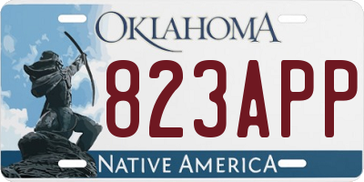 OK license plate 823APP
