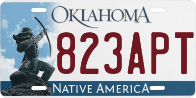 OK license plate 823APT