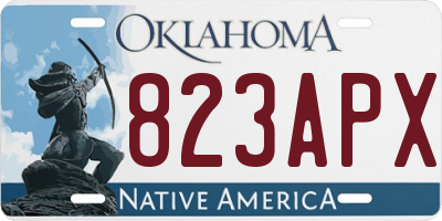 OK license plate 823APX