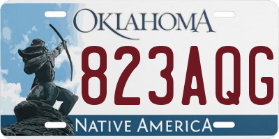 OK license plate 823AQG