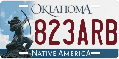 OK license plate 823ARB