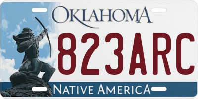 OK license plate 823ARC