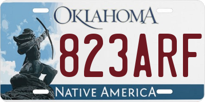 OK license plate 823ARF