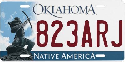 OK license plate 823ARJ