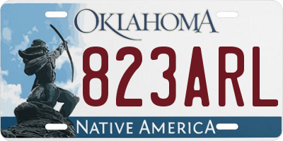 OK license plate 823ARL